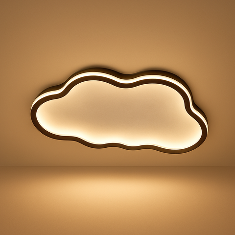 Plafonnier Nuage Tissu Blanc Éthéré - Salle de Bain Salon Chambre — Brume