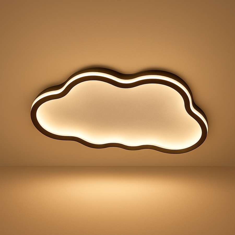 Plafonnier Nuage Tissu Blanc Éthéré - Salle de Bain Salon Chambre — Brume
