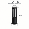 Torre — borne noire 40 cm — dimensions