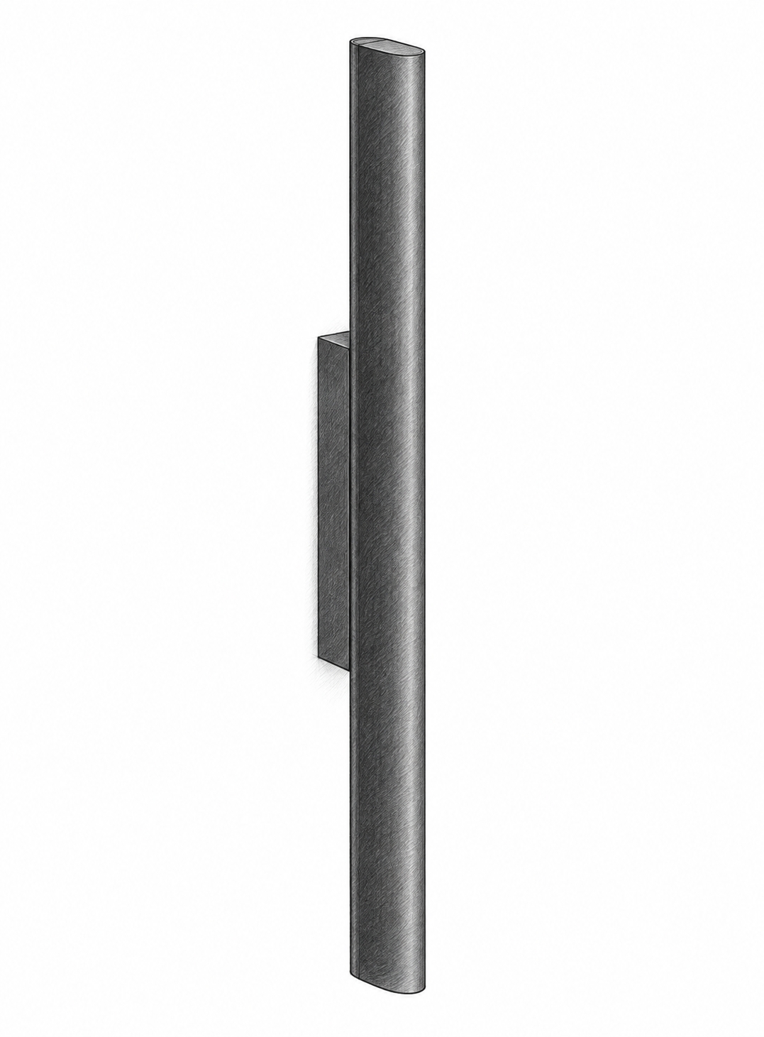 Croquis au graphite de Mentha, Hauteur 61 cm