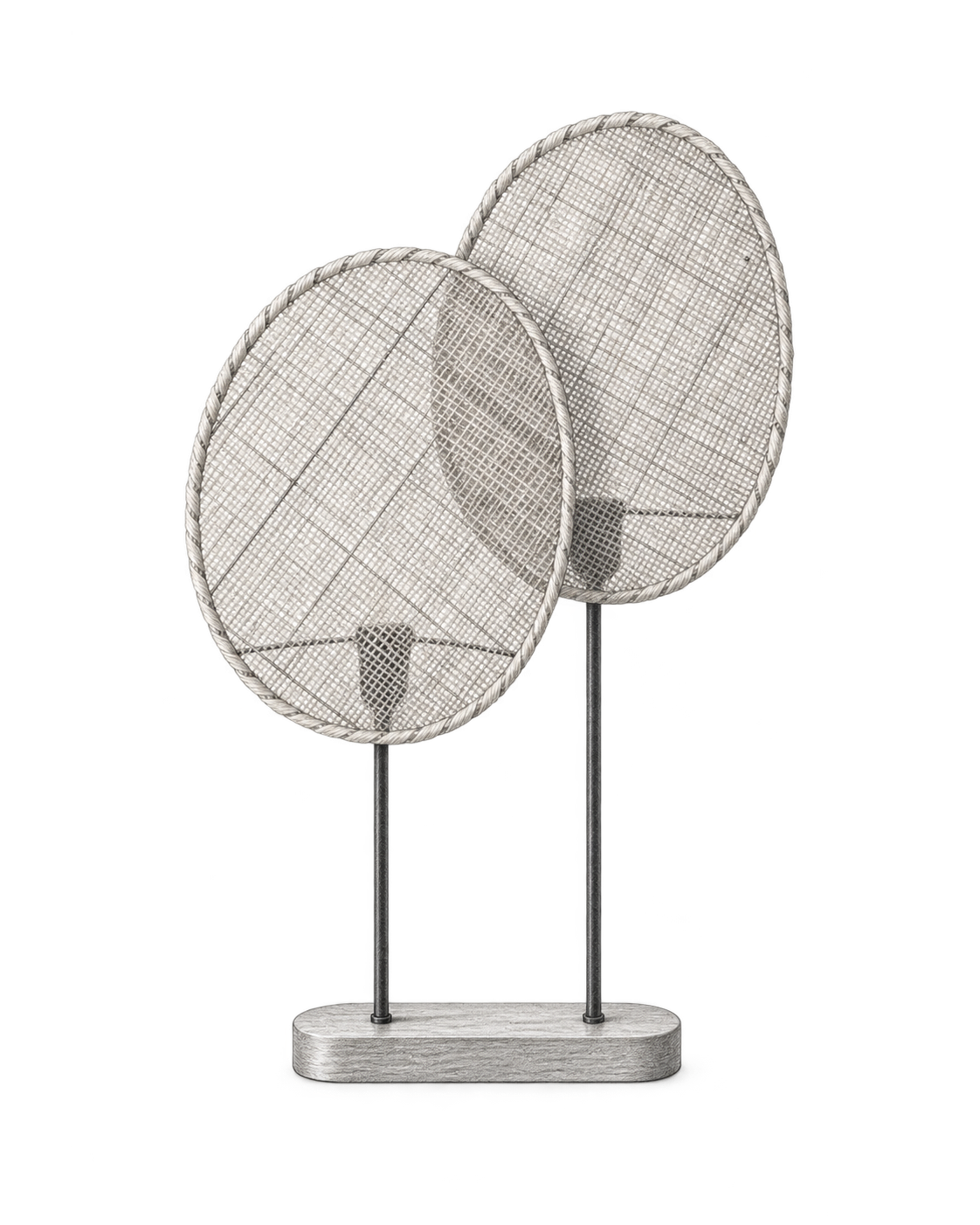 Croquis au graphite d’Éclat, Style B · Lampe de table double