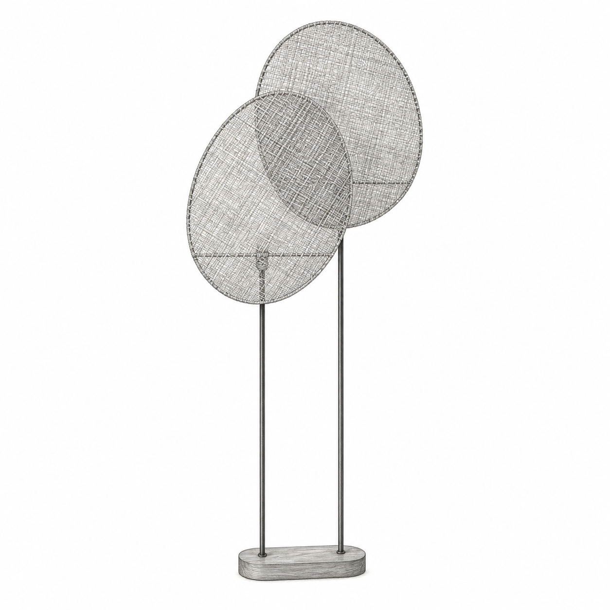 Croquis au graphite d’Éclat, Style C · Lampadaire